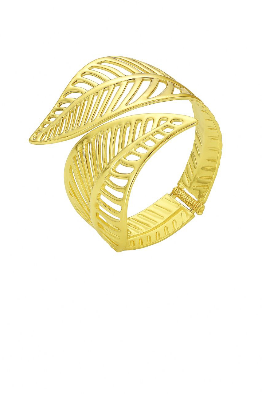 Golden Leaf Embrace Bangle