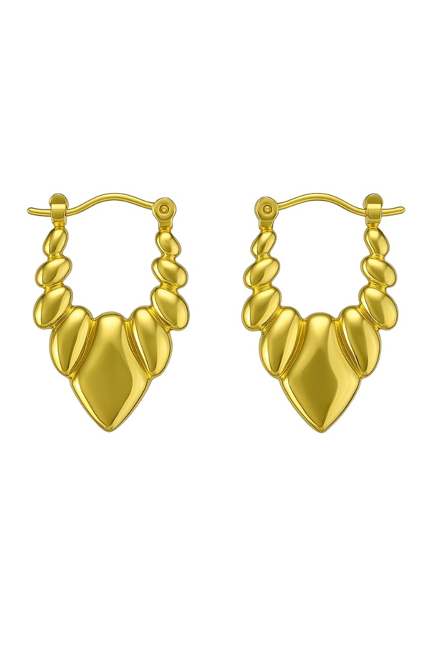 Trendy Gold-Tone Designer Hoop Earrings for Women