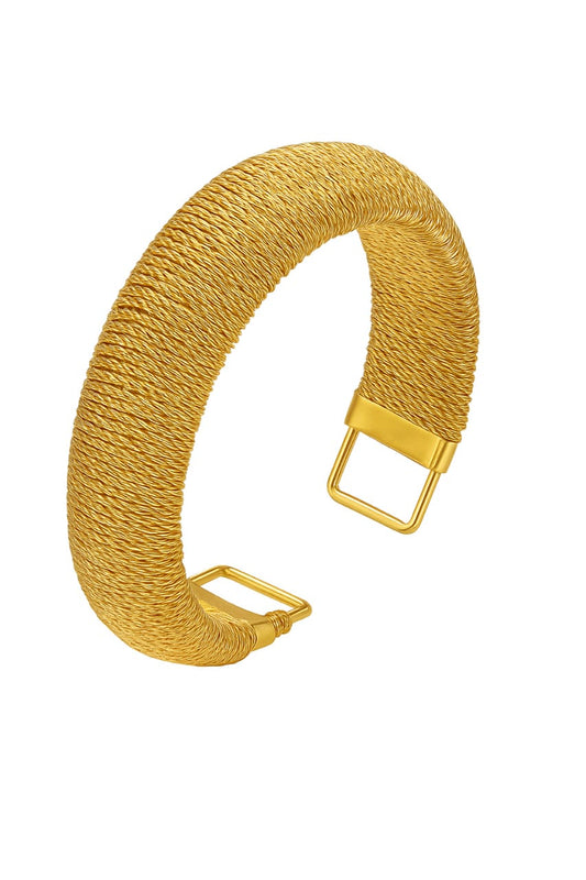 Bold Beauty Twisted Wire Bangle – Statement Artificial Jewelry