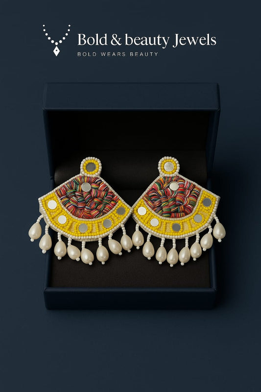 Sunburst Boho Beaded Earrings | Bold & Beauty Jewels