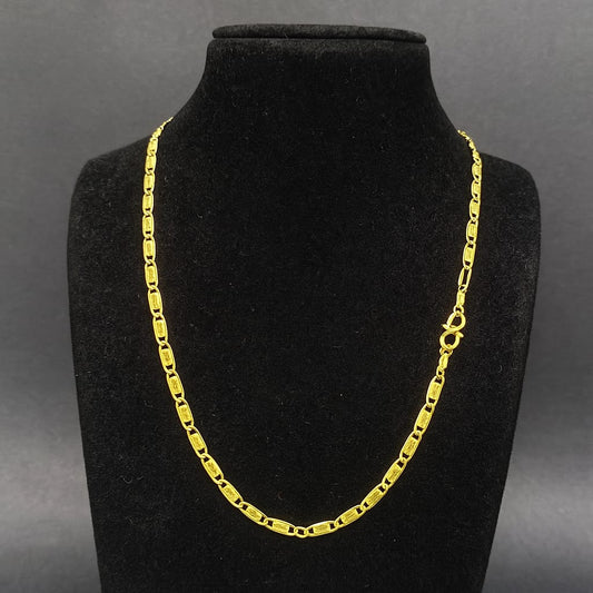 Classic Rectangular-Link Gold-Tone Chain – Premium Imitation Jewelry