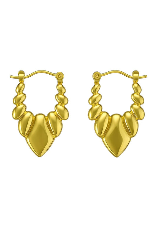 Trendy Gold-Tone Designer Hoop Earrings for Women